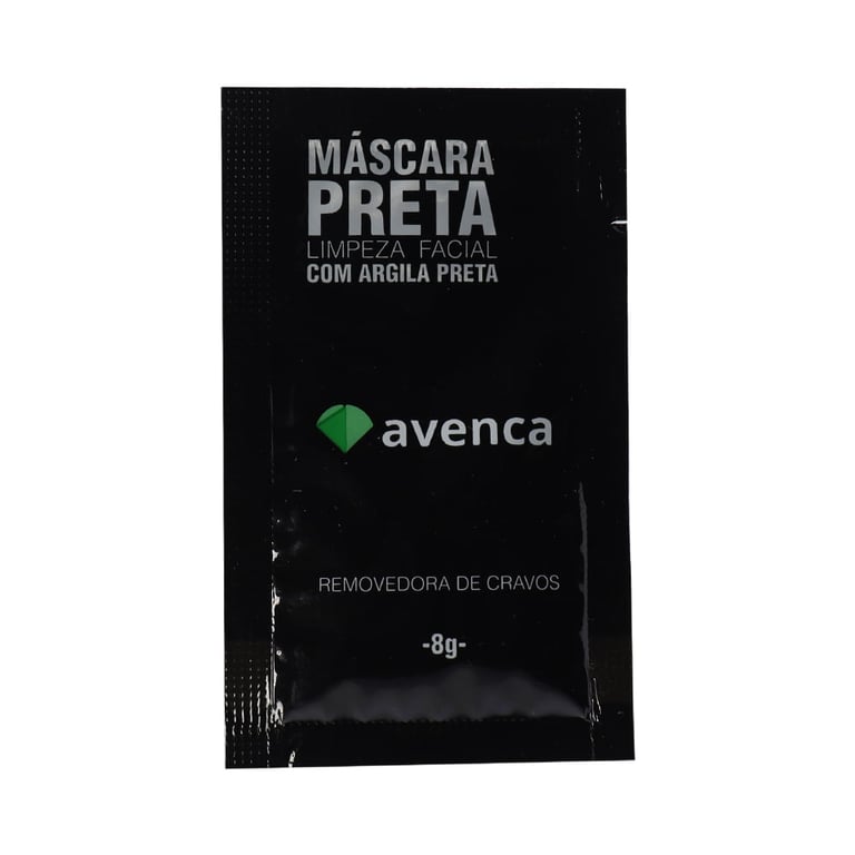 Máscara Facial Preta Avenca Removedora de Cravos com 8g