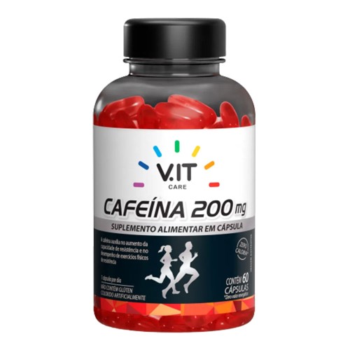 V.IT CARE Cafeína 200mg 60 Cápsulas