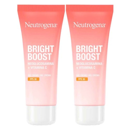 Neutrogena Bright Boost Kit com Dois Gel Creme Hidratantes Faciais FPS30