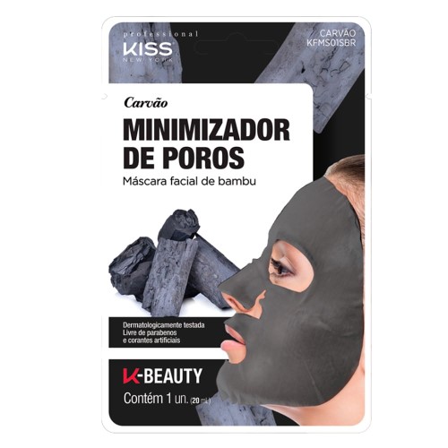 Máscara Facial de Bambu KISS NY Professional - Carvão