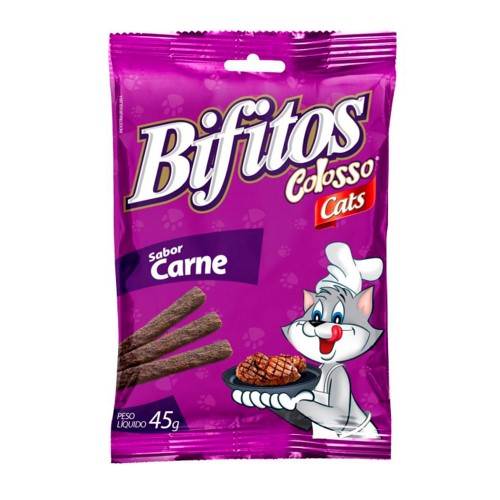 Bifinhos para Gatos Bifitos Colosso Cats Sabor Carne 45g