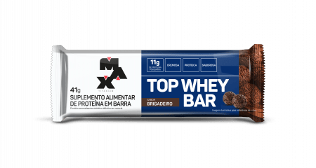 Barra de Proteína Top Whey Bar Max Titanium Sabor Brigadeiro 41g