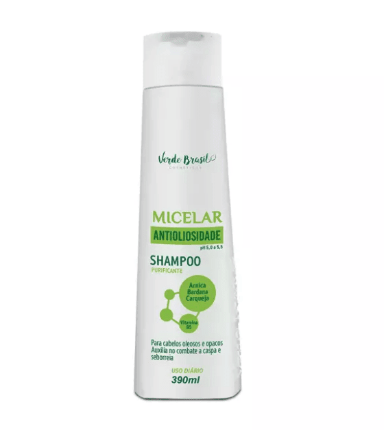 Shampoo Micelar Antioleosidade - Verde Brasil - 390ml