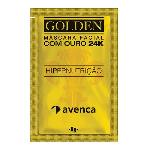 Máscara Facial Removedora de Cravos Avenca Golden 24K com 1 sachê de 8g