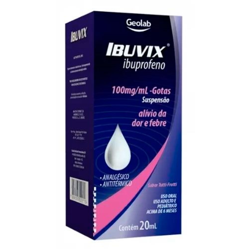 Ibuvix 100mg/ml Sabor Tutti-Frutti Gotas 20ml