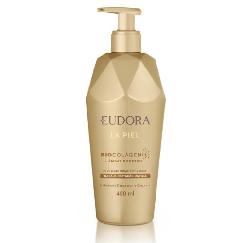 Hidratante Desodorante Corporal Eudora La Piel Biocolágeno Âmbar Dourado 400ml