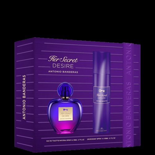 Antonio Banderas Kit Her Secret Desire Feminino Eau de Toilette 80ml + Desodorante 150ml