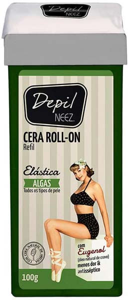 Cera Depilatória Roll On Neez Corporal Algas Refil 100g