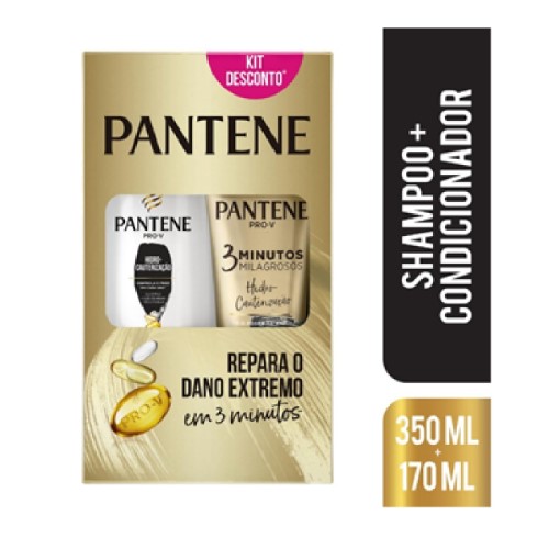 Shampoo Pantene Hidro-Cauterização 350ml + Condicionador 3 Minutos Milagrosos 170ml