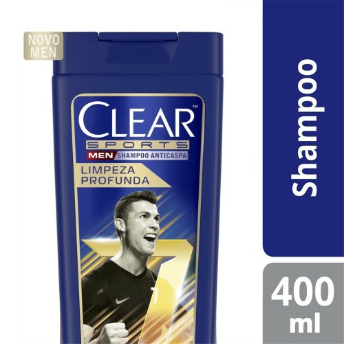 Shampoo Anticaspa Clear Men Sports Limpeza Profunda 400ml