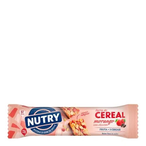 Barra de Cereal Nutry Sabor Morango com Chocolate com 22g