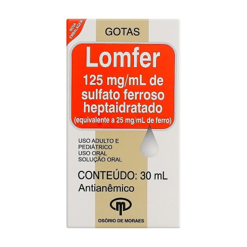 Lomfer 25mg/ml Gotas com 30ml