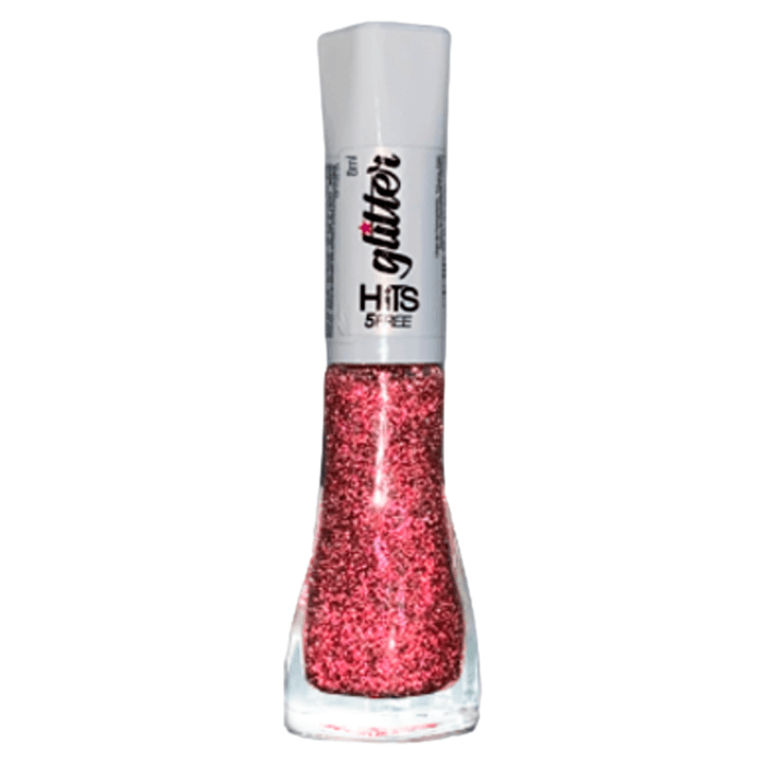 Esmalte Hits 5Free Glitter Coleção Diamante Rosa Eterno 8ml