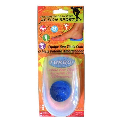 Calcanheira de Silicone Azul Tamanho G Action Sport