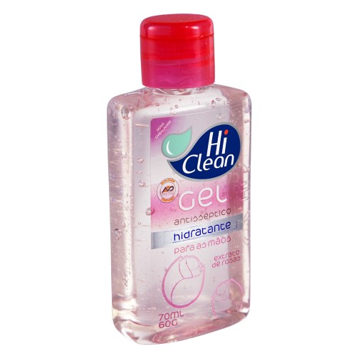 Gel Antisséptico Hi Clean Extrato De Rosas 70ml