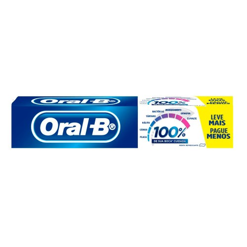 Creme Dental Oral-B com Flúor Menta Refrescante 120g