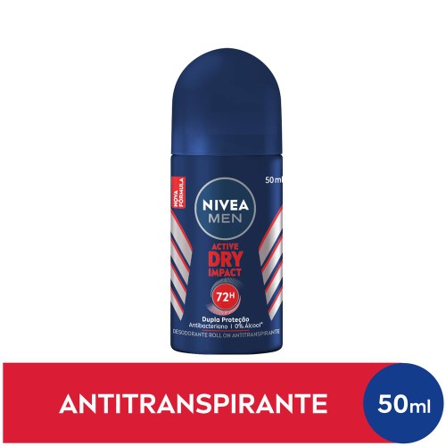 Desodorante Nivea Rollon Dry Impact 50Ml - Nivea For Men