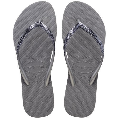 Sandálias Havaianas Slim Glitter II Cinza 40/41