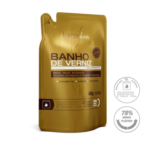 Refil Máscara Capilar Banho De Verniz Forever Liss 400g