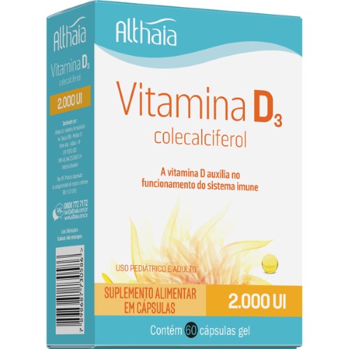 Vitamina D3 2000UI Althaia 60 Cápsulas Gel