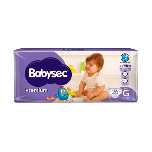 Fralda Babysec Galinha Pintadinha Premium G 26 Unidades