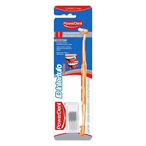 Escova Dental Powerdent ID Intertufo + Interdental 3mm - 6 Unidades