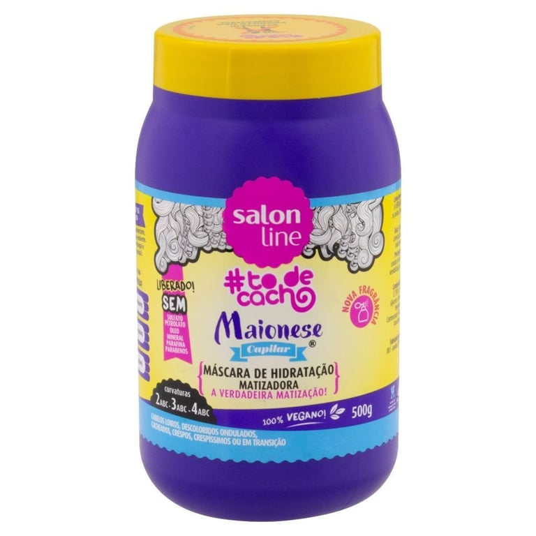 Máscara Capilar Matizadora Salon Line To De Cacho Roxa 500g