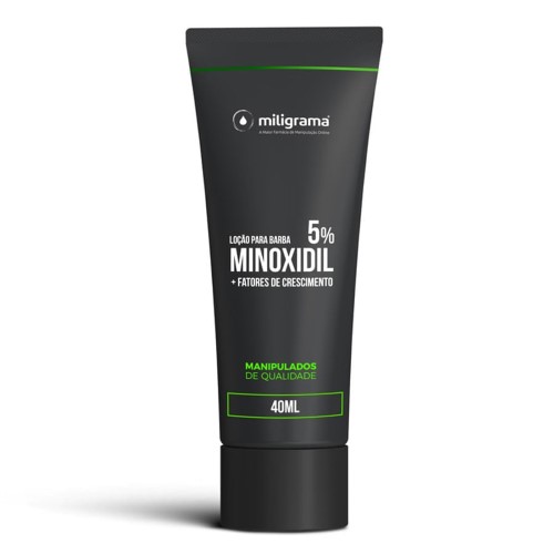 Loção para Barba com Fatores de Crescimento Com Minoxidil 5% 40ml