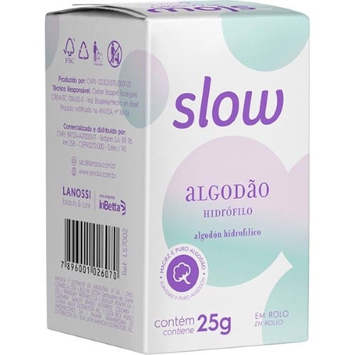 Algodão slow 25g rolo