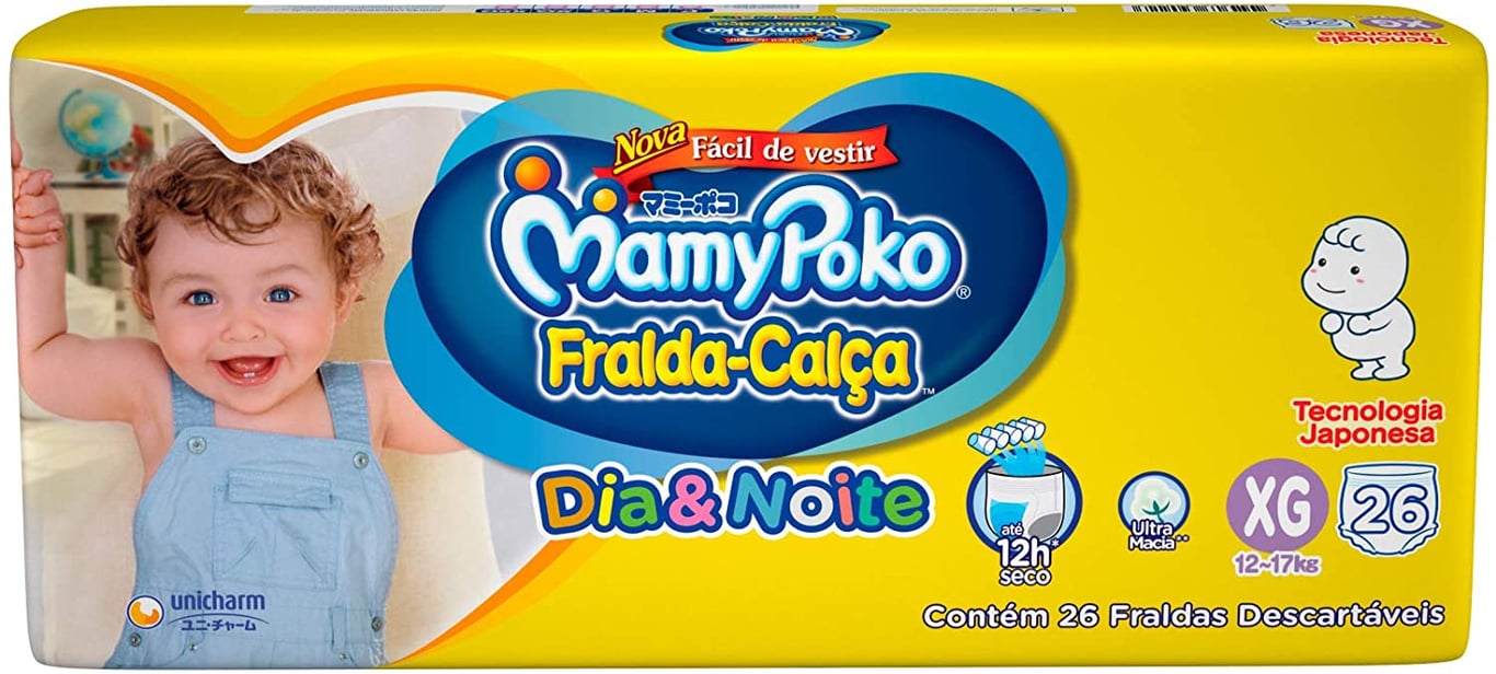 Fralda Calça Infantil MamyPoko Dia&Noite XG - 26 Unidades