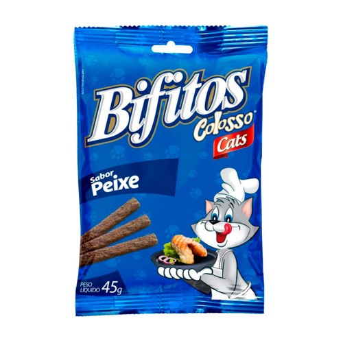 Bifinhos para Gatos Bifitos Colosso Cats Sabor Peixe 45g