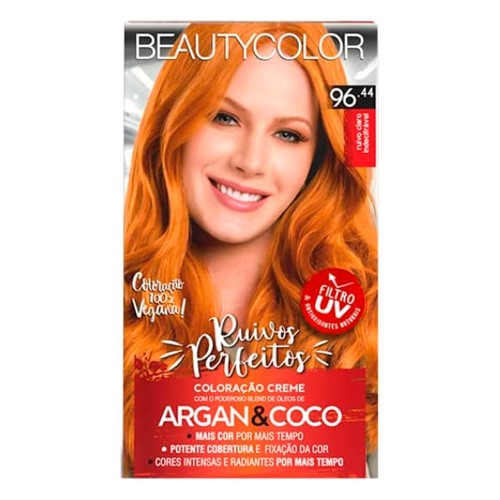 Coloração Permanente BeautyColor Argan&Ruivo Claro Indecifrável 96.44