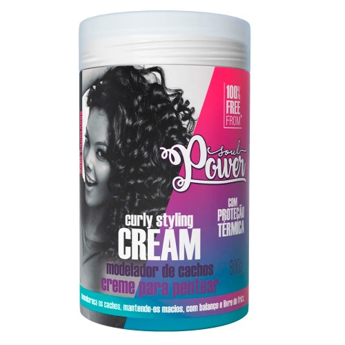 Creme para Pentear Soul Power Curlu Styling Cream Modelador de Cachos 800g