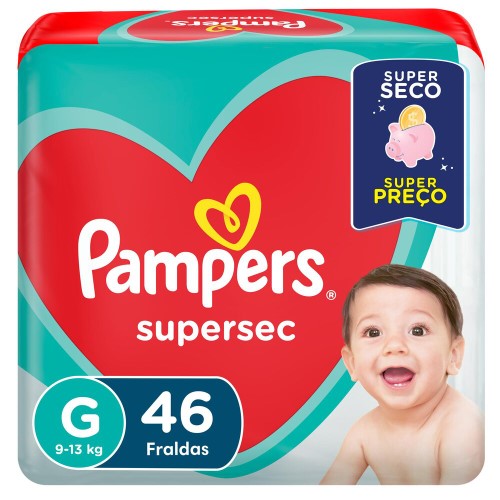 Fraldas Pampers Supersec G 46 Unidades