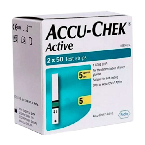 Accu-Chek Active Tira Teste com 2X50 Unidades