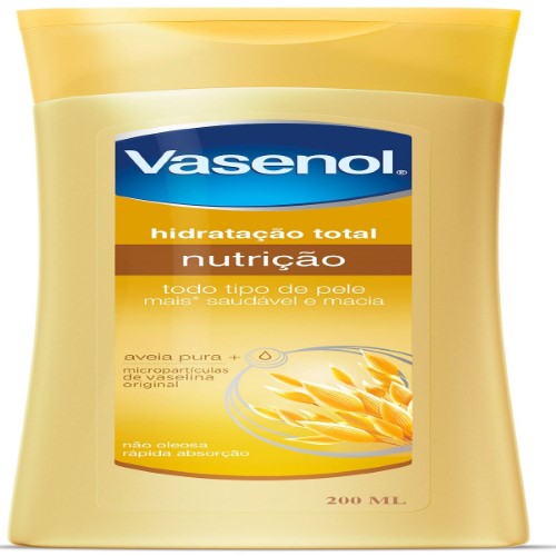 Loção Hidratante Corporal Vasenol Nutrição Hidratação Total com 200ml