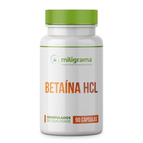 Betaína HCL 300mg 90 Cápsulas