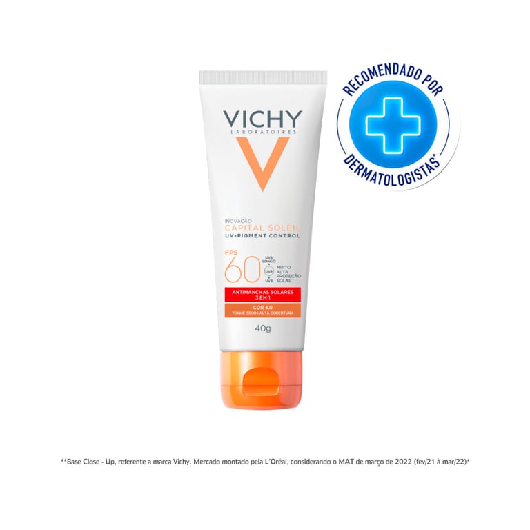 Protetor Solar Facial Vichy Uv Pigment Control Cor 4.0 Fps60 40g