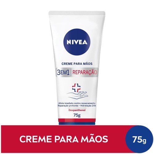 Creme para Mãos Nivea 3 em 1 Reparação 75ml