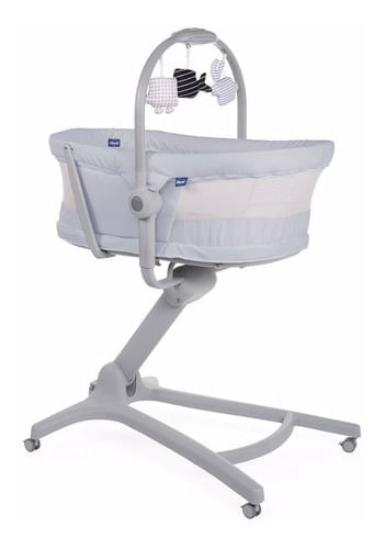 Berço Moisés Portátil Baby Hug 4 In 1 Air Stone Cinza Chicco