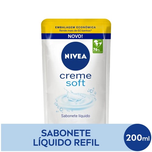 Sabonete Líquido Nivea Creme Soft Refil 200ml