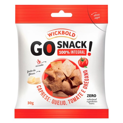 Snack Integral Wickbold Go Snack! Queijo, Tomate e Orégano 30g