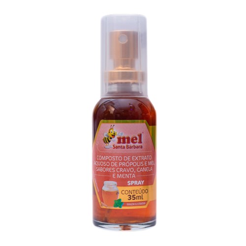 Composto de Mel e Extrato de Própolis Santa Bárbara Sabor Cravo, Canela e Menta Spray com 35ml