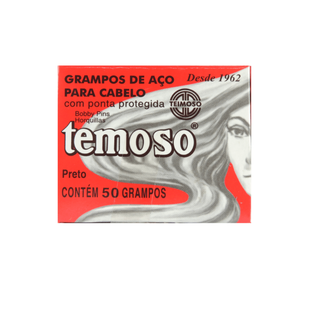 Grampo de Cabelo Temoso N° 05 Preto 50 Unidades