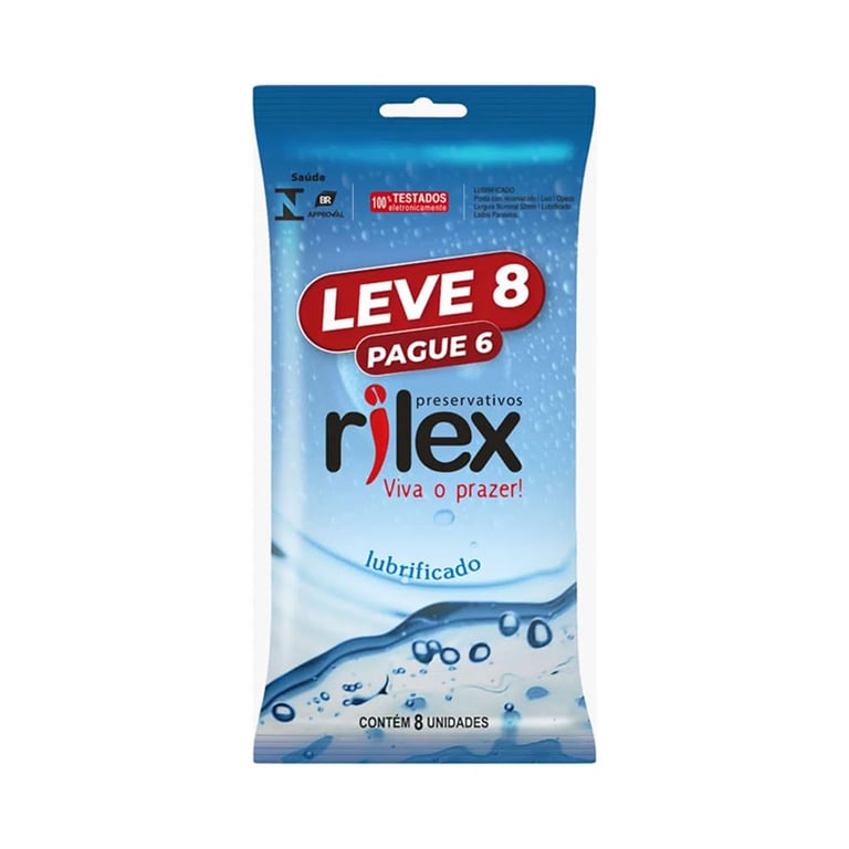 Preservativo Rilex Leve 8 Pague 6 Lubrificado Especial