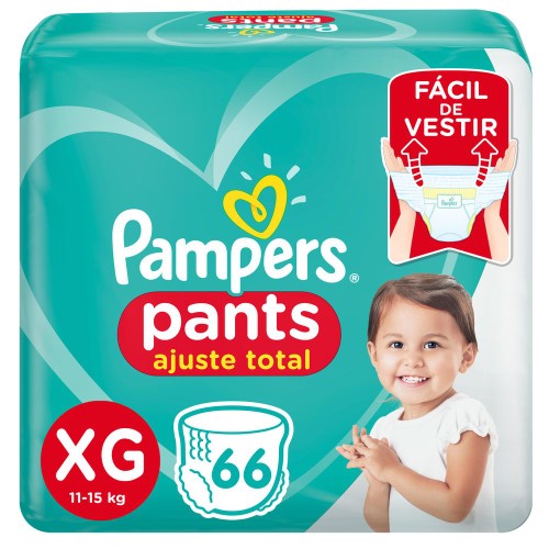 Fralda Pampers Pants Ajuste Total XG 66 unidades