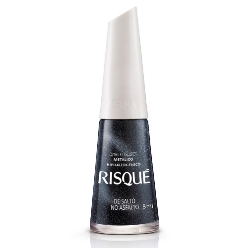 Esmalte Metálico Risqué Escuro De Salto No Asfalto 8ml