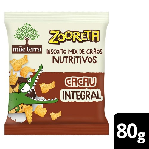 Biscoito Mãe Terra Zooreta Cacau 80g