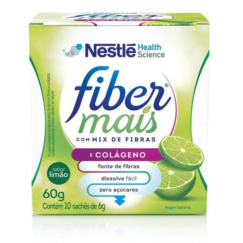 Regulador Intestinal Fibermais Mix de Fibras com Colágeno Sabor Limão com 60g