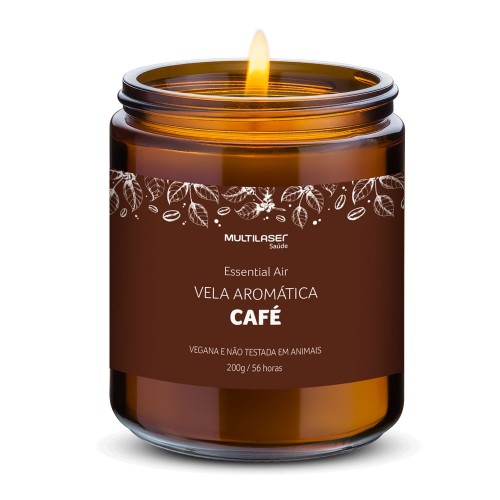 Vela Aromática de Café 200g Multilaser Saúde - HC526